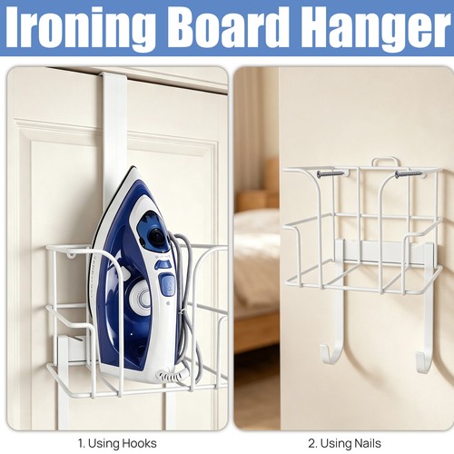 White ironing board - white, hanger