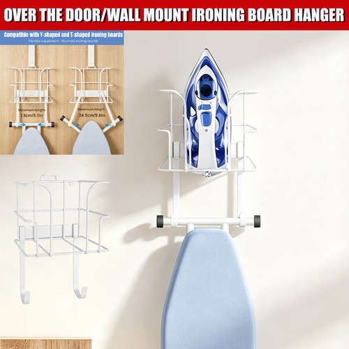 White ironing board - board, hook